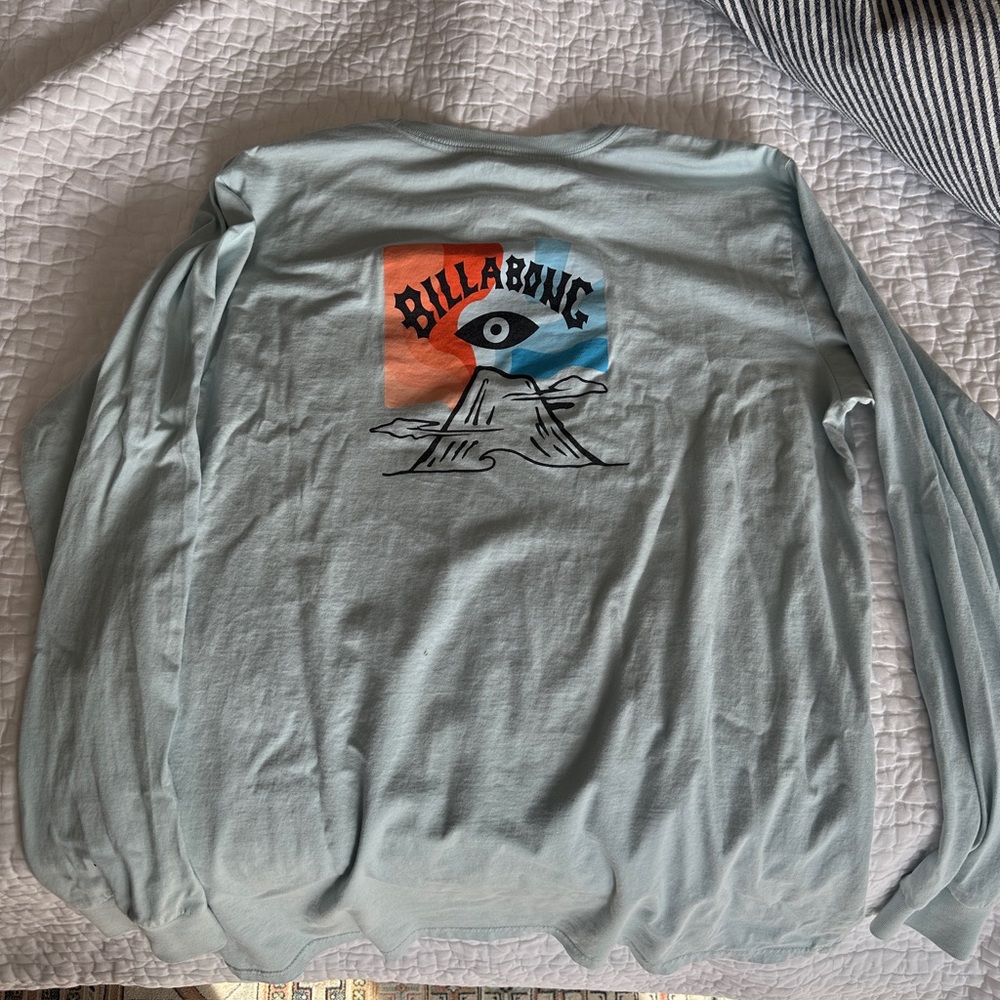 Billabong Vintage Graphic Long Sleeve Shirt - Light Blue XL - Chris Burkhard